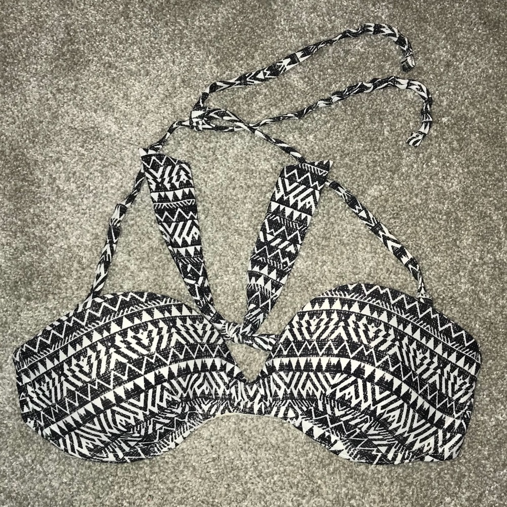 target xhilaration patterned push up bikini top